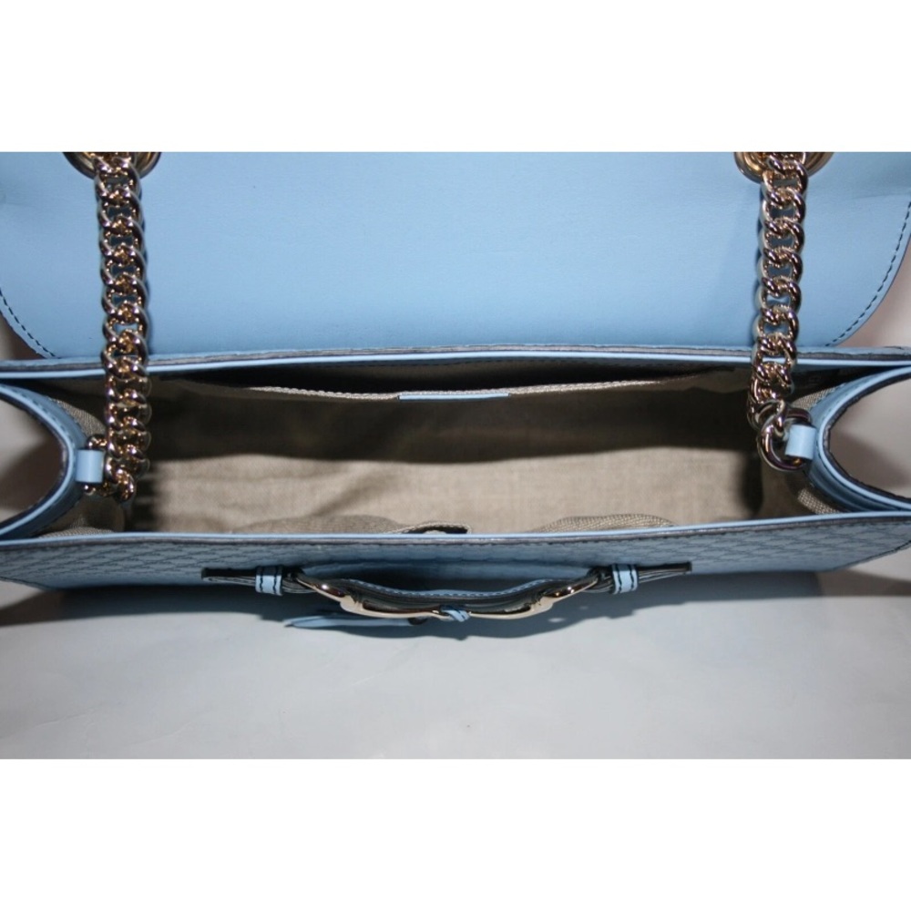 Gucci Guccissima Blue Emily Large Shoulder Bag - Picture 6 of 7